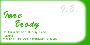 imre brody business card